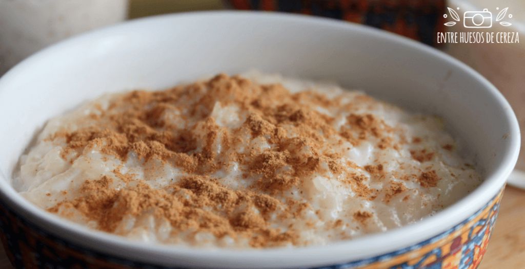 Arroz con leche hecho en la panificadora