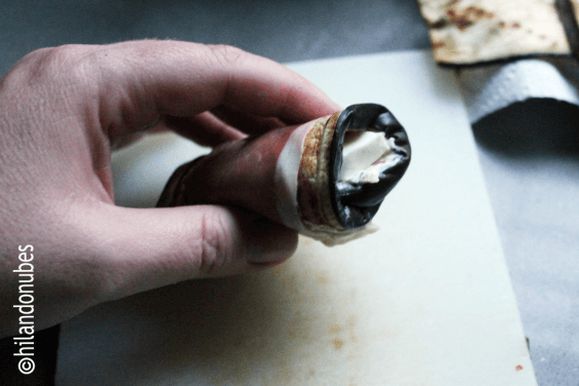 entrehuesosdecereza rollito de berenjena y queso