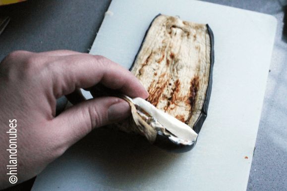 entrehuesosdecereza rollito de berenjena y queso