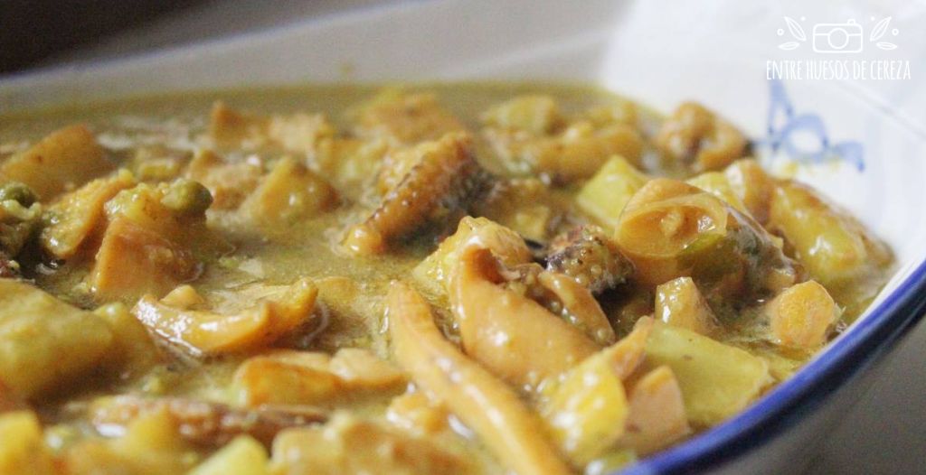 Jibia en salsa con patatas