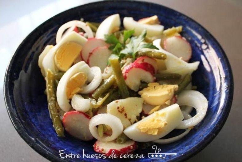 Ensalada templada de patatas y judías verdes